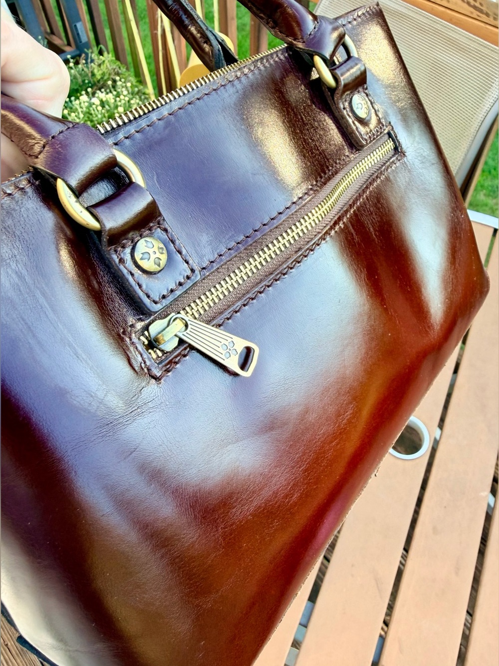 Patricia Nash Rienzo Leopard Calf Hair Leather Satchel. 🐆RARE🐆 model P357283 - Picture 13 of 13